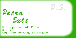 petra sult business card
